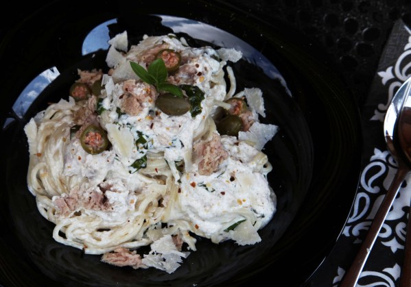 halas kapris tejszínes spagetti 4