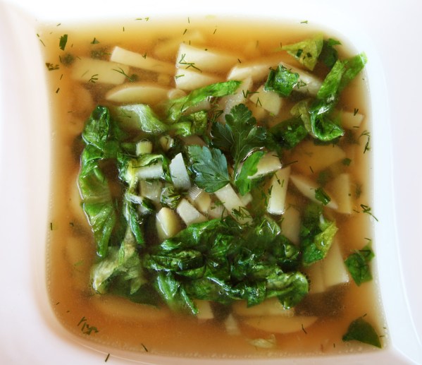 salátás újkrumplileves