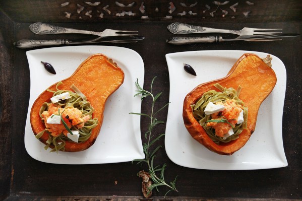 sütőtökös spenótos tészta 1